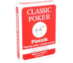 Jeu 54 cartes à jouer poker rouge classic piatnik