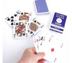 Jeu 54 cartes à jouer poker bleu classic piatnik
