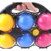 Jeu boules en bois pétanque (6 boules + 2 cochonnets) France