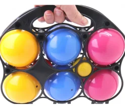 Jeu boules en bois pétanque (6 boules + 2 cochonnets) France