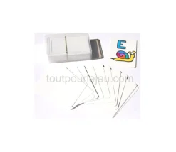 Jeu de 54 cartes blanches à personnaliser dans boite taille standard 59 x 91 mm