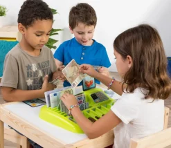 Jeu de caisse euros pièces et billets factices - marchande