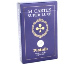 Jeu de cartes 54 cartes Piatnik bleu super luxe