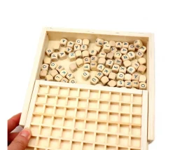 Jeu de cubes lettres en bois 145 pièces - jeu de mots