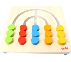 Jeu de logique enfant Arc-en-ciel bois