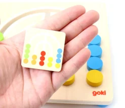 Jeu de logique enfant Arc-en-ciel bois
