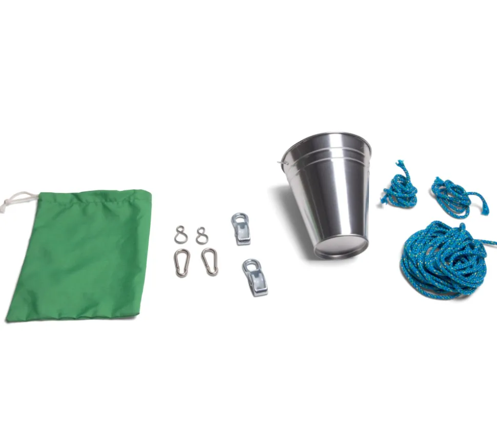 Jeu de Poulies - cordes seau et sac à coulisser