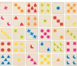 Jeu de société bois : formes, couleurs et nombre