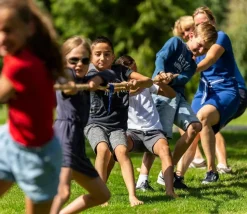 Jeu de tir à la corde 10 mètres avec drapeau limite