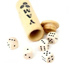 Jeu de Yam dans un étui en buis