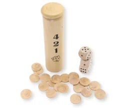 Jeu de Yam dans un étui en buis