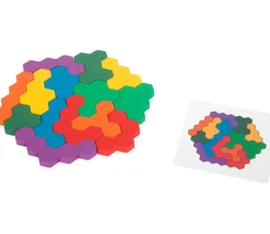 Jeu des Hexagones en bois casse-tête Puzzle