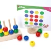 Jeu enfilade des couleurs en bois