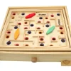 Jeu Labyrinthe à billes avec obstacles en bois 35 x 31 cm