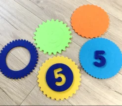 Jeu Lancer d'anneaux + marelle - 2 en 1