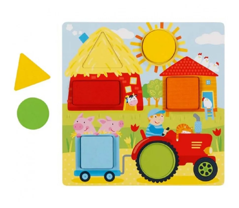 Jeu loto couleurs et formes en bois