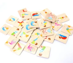 Jeu mémo en bois - la gymnastique