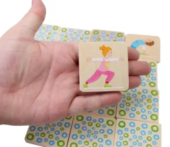 Jeu mémo en bois - la gymnastique