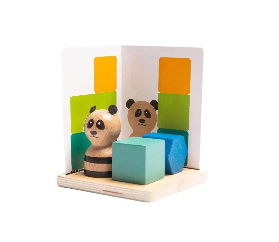 Jeu orientation Panda. Puzzle de spatialisation