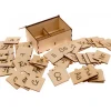 Jeu puzzle des lettres cursives et scriptes en bois