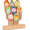 Jeu quilles animaux en bois avec sac - Kubb enfant