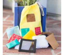 Jeu tactile découverte des matières et textures