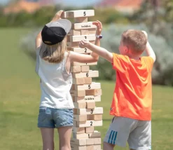 Jeu Tour géante équilibre en bois 64 blocs