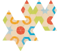 Jeu Tri-dominos des couleurs en bois - 45 pièces