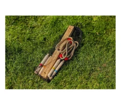 Jeux adresse Cible de lancer bois avec anneaux naturel