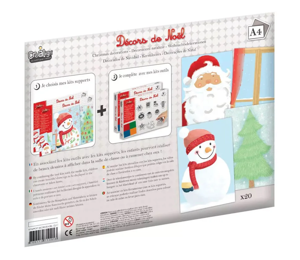 Kit 20 feuilles "Décors de Noël"