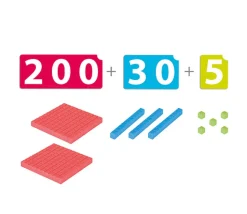 Kit activités Base 10 - 125 pièces empilables + 45 cartes nombres