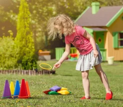 KIT Jeux adresse 26 pièces : cônes, anneaux, mini sacs de lancer