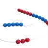 Lacet de comptage avec 20 perles rouges et bleues