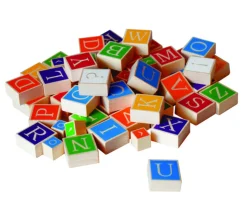 Lettres en bois - alphabet - 60 pièces