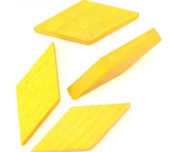 Losange en bois 60 x 25 x 8 mm JAUNE pour jeu achat en ligne