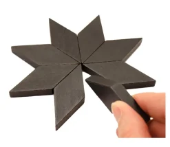 Losange en bois 60 x 25 x 8 mm noir pour jeu achat en ligne