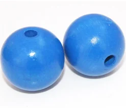 Lot 20 Grosses perles boules colorées en bois diamètre 30 mm trou 6 mm