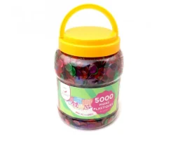 Lot 5000 Jetons 15 mm transparents colorés pour loto ou bingo