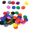 Lot 100 jetons plastiques multicolores 2 cm pour jeu - diamètre 20 mm en 10 couleurs