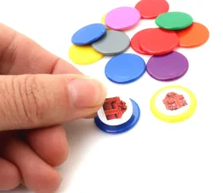 Lot 100 jetons plastiques multicolores 2 cm pour jeu - diamètre 20 mm en 10 couleurs