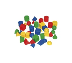 Lot 40 pions de formes géométriques diverses en volume