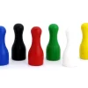 lot 6 Pions joueur grand 25x60 mm multicolores - 6 cm de haut