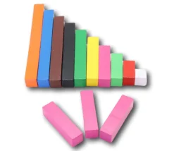 Lot 3 réglettes Cuisenaire 4 cm en rose