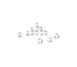 Lot de 13 dés lettres alphabet