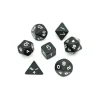 Lot de 7 dés multi-faces opaques NOIR