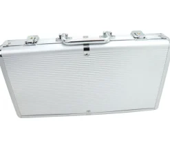 Mallette de Poker avec 300 jetons , 2 jeux de Cartes, 5 dés