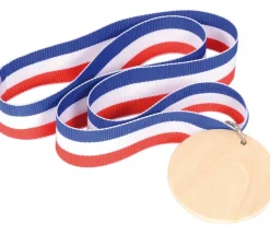 Médaille en bois neutre à personnaliser pour jeu ou cadeau
