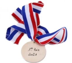 Médaille en bois neutre à personnaliser pour jeu ou cadeau