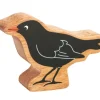 Merle noir oiseau en bois 54 x 77 x 25 mm