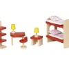 Meubles en bois miniature poupée chambre enfants - 11 pièces